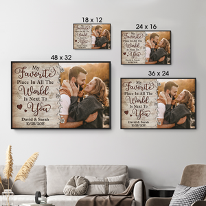 Favorite Place In All The World, Personalized Poster, Anniversary Gift For Couple, Custom Photo