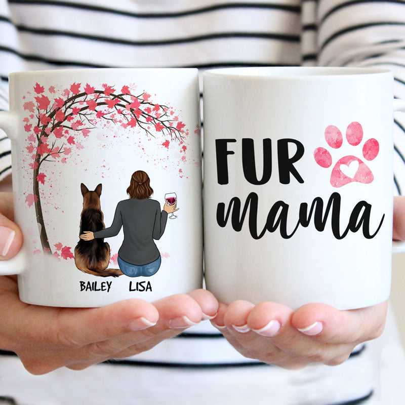  WHIDOBE Personalized Dog Mom Mug (Girl - Dog) Custom 11oz 15oz  Ceramic Cup for Women, Sister, Friend, Ceramic Cup Gift for Dog Owner Dog  Lover - Go Camping Mug - Life