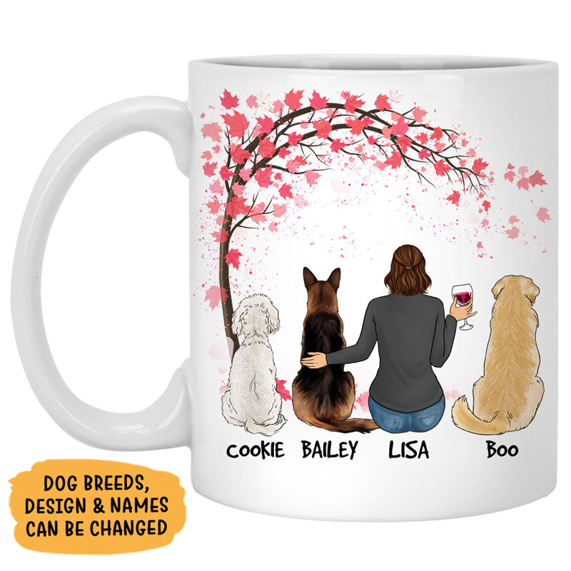 Dog Mug - Dog Lover Mug - Custom Mug - Girl and Dog Mug, Dog Mom Mug -  Gifts For Bestie, Family, Friend, Parents, Sister, Brother, Grandparent -  Personalized Mug - 38363 38369