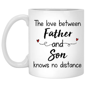 Long Distance Father and Son Personalized State Colors Coffee Mug For Dad, Custom Father's Day Gift