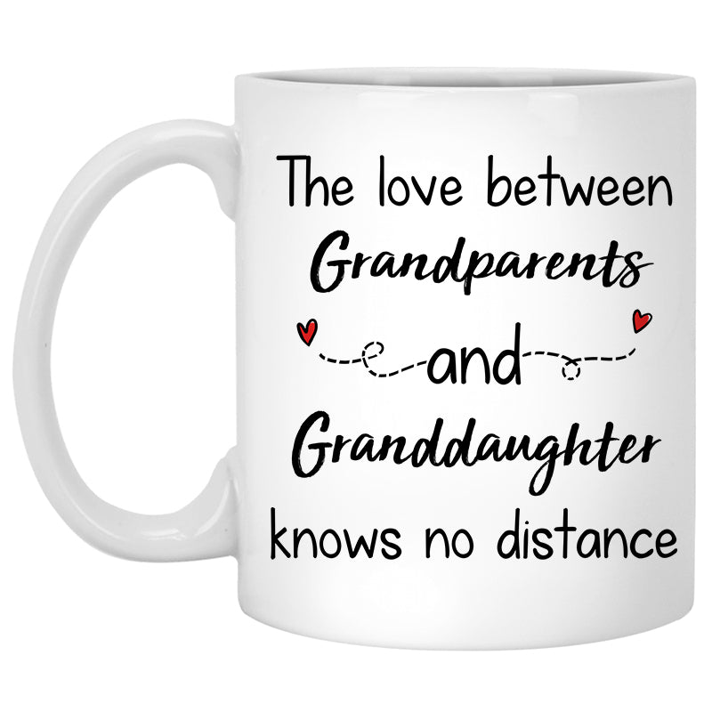 Long Distance Grandparents and Granddaughter Personalized State Colors Coffee Mug For Grandparents, Custom Family Gift