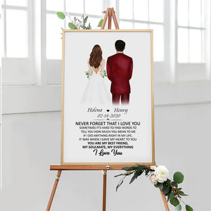 Anniversary Gift, Never Forget That I Love You, Personalized Poster, Wedding Gift