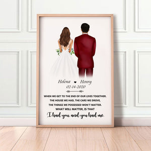 Anniversary Gift, I Had You and You Had Me Personalized Poster, Wedding Gift.