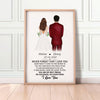 Anniversary Gift, Never Forget That I Love You, Personalized Poster, Wedding Gift