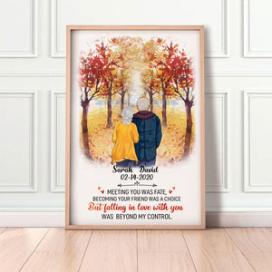 Anniversary Gift, Meeting you was fate Personalized Poster, Fall, Wedding Gift