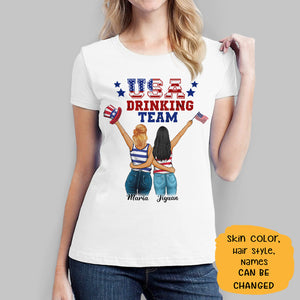 USA Drinking Team, Custom T Shirt, Personalized Gifts for Best Friends