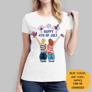 Happy 4th of July Personalized July 4th Shirt, Custom Best Friends Gift for Independence Day