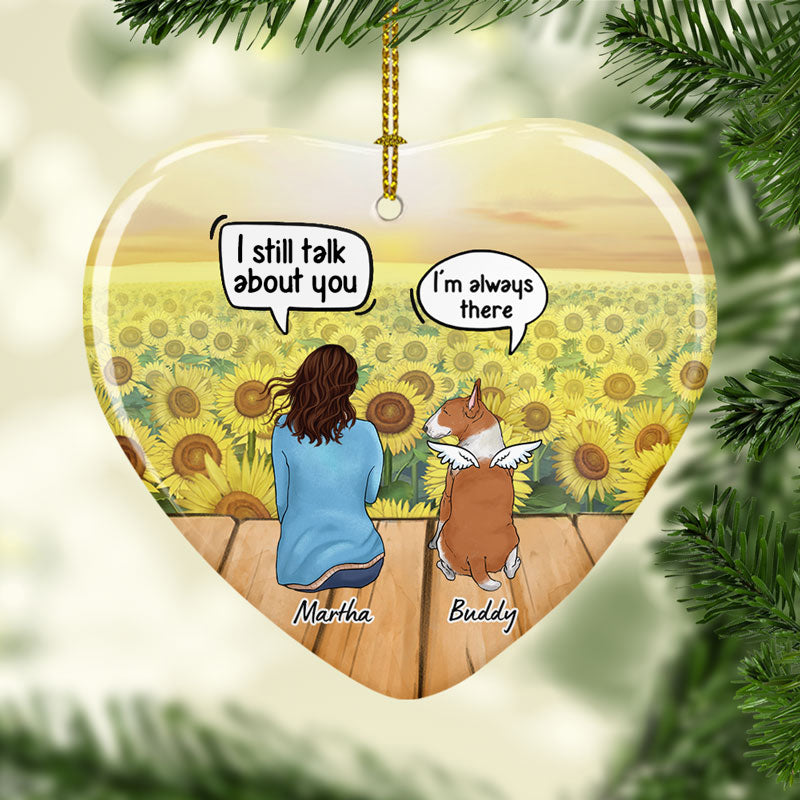 Still Talk About You, Personalized Heart Ornaments, Dog Memorial Gifts, Custom Gift for Dog Lovers