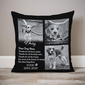 Thanks For All Those Walks, Memorial Pillow, Personalized Pillows, Custom Gift for Dog Lovers
