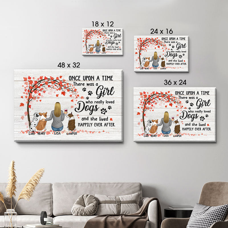 Once Upon A Time, Custom Dog Canvas, Personalized Custom Photo Canvas, Custom Gift for Dog Lovers