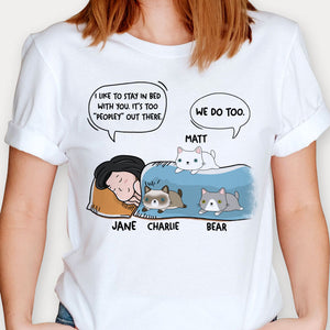 It's Too "Peopley" Out There Conversation, Personalized Shirt, Gifts For Cat Lovers