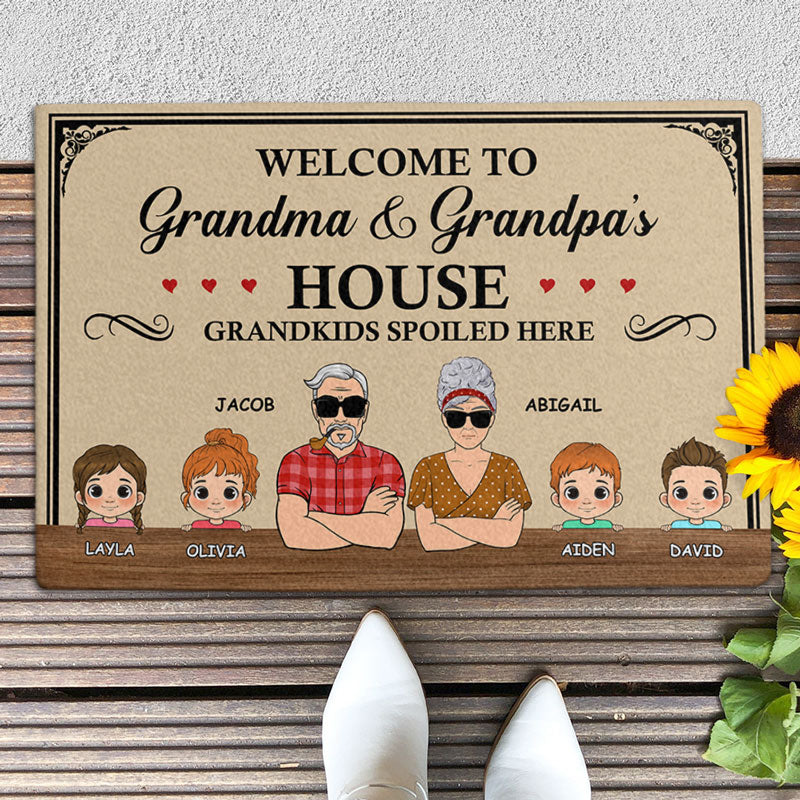 Welcome To Grandparents House Grandkids Spoiled Here, Personalized