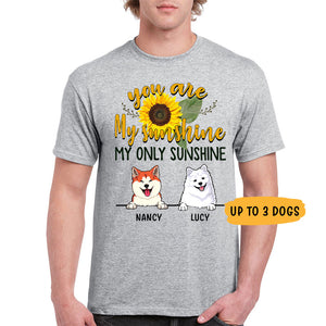 My Only Sunshine, Custom T Shirt, Personalized Gifts for Dog Lovers