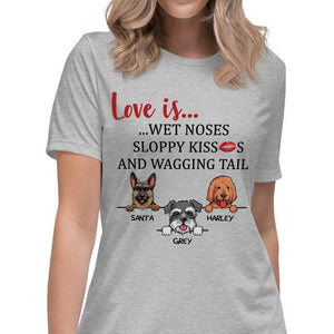 Noses Kisses Tail, Personalized Dogs Shirt, Customized Gifts for Dog Lovers, Custom Tee