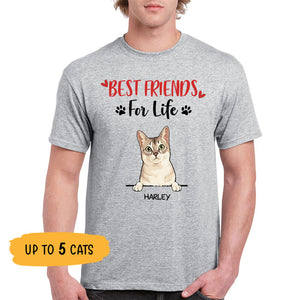 Best Friends For Life, Custom Shirt, Personalized Gifts for Cat Lovers