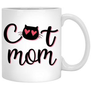 Cat Mom, Red Tree, Personalized Mugs, Custom Gifts for Cat Lovers