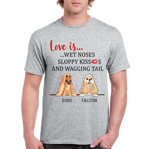 Noses Kisses Tail, Personalized Dogs Shirt, Customized Gifts for Dog Lovers, Custom Tee