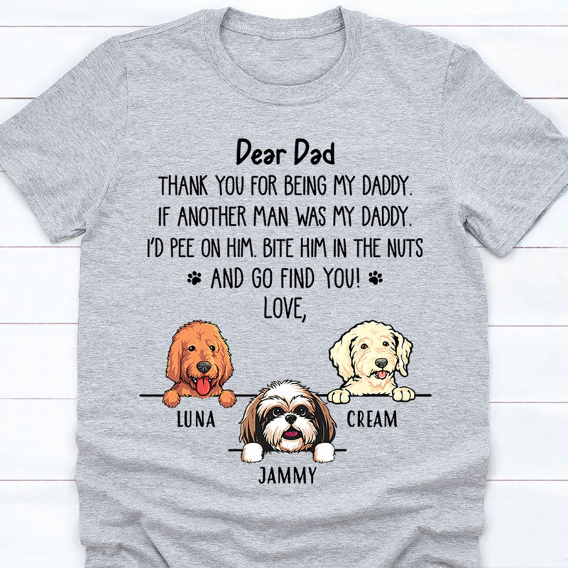 Thank You For Being My Daddy, Custom T Shirt, Personalized Gifts for Dog Lovers