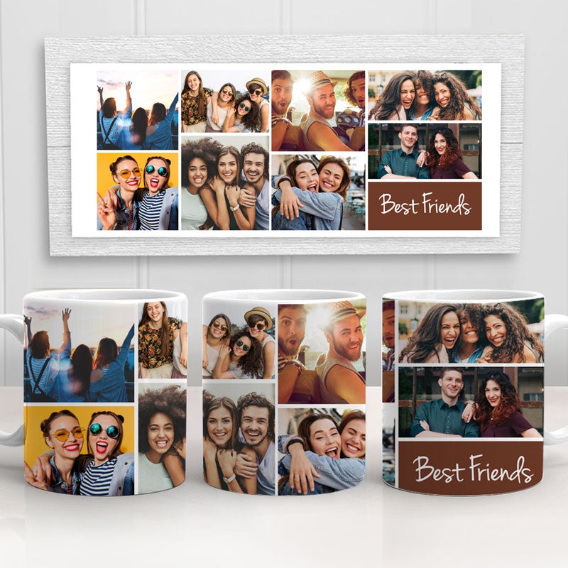 Photo Collage Mug, Personalized Ceramic Mug, Gift For Family and Friends, Custom Photo Coffee Mug