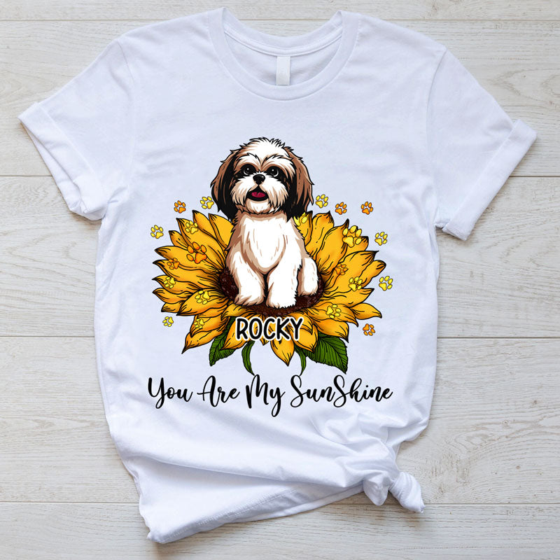 You Are My Sunshine Custom T-Shirt, Personalized Gifts for Dog Lovers