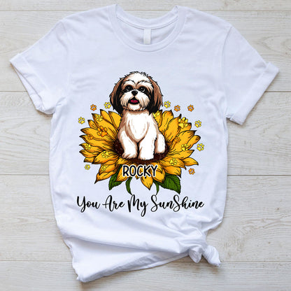 You Are My Sunshine Custom T-Shirt, Personalized Gifts for Dog Lovers