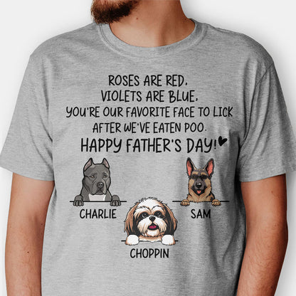 Funny dog coffee mug, Father's Day gift for dog lovers - Roses Are Red, Violets Are Blue, Custom T-Shirt