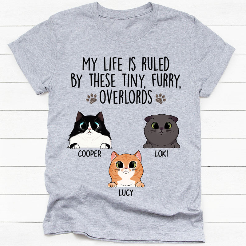 This Tiny Furry Overlord, Custom Cat Shirt, Personalized Gifts for Cat Lovers