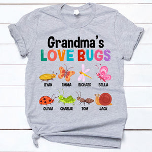 Personalized Love Bugs, Personalized Shirt, Funny Family gift for Grandparents