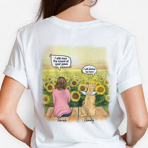 I Still Talk About You, Personalized Shirt, Back Print Shirt, Memorial Gifts For Dog Lovers