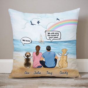 I Still Talk About You Couple, Memorial Pillow, Personalized Pillows, Custom Gift for Dog Lovers
