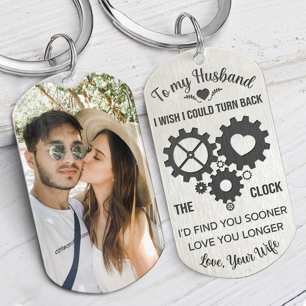 Find You Sooner Love You Longer, Personalized Keychain, Gifts For Him, Custom Photo