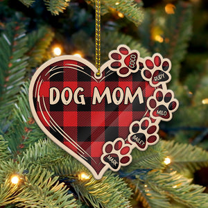 Dog Mom, Cat Mom Custom Title, Christmas Shaped Ornament, Custom Gifts for Pet Lovers