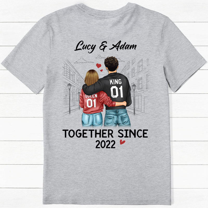 Couple Together Since, Personalized Shirt, Back Print Shirt, Anniversary Gifts For Couple