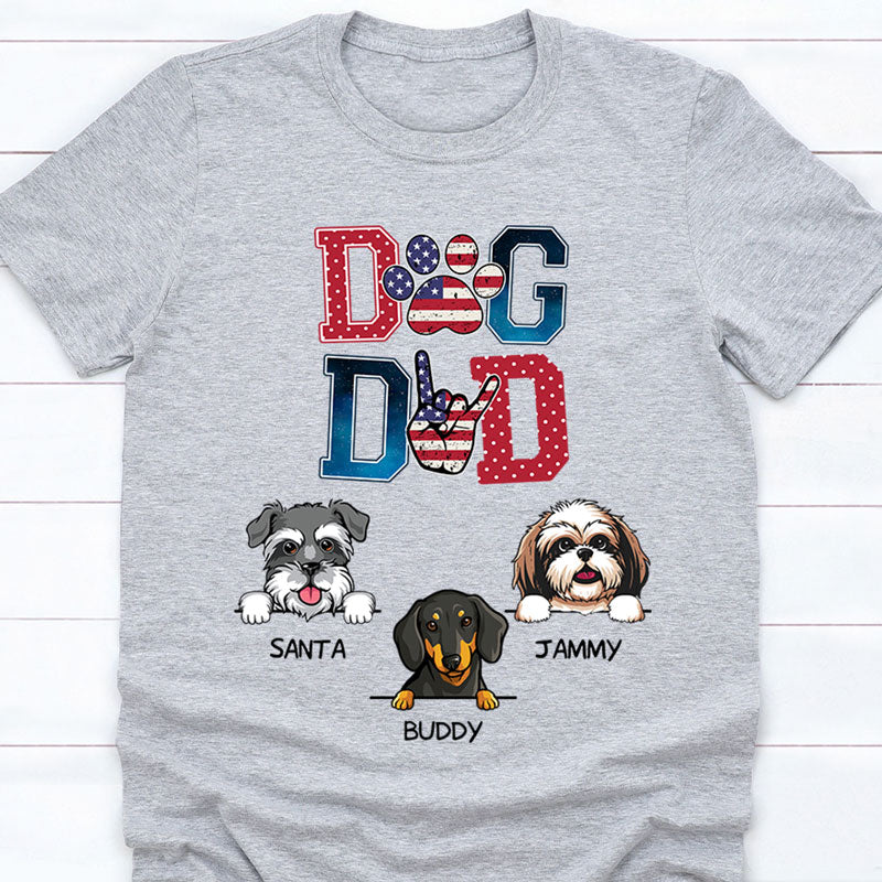 Dog Dad, Personalized Shirt, Customized Gifts for Dog Lovers, Custom Tee, Father's Day gift