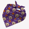 Halloween Pattern Dog Bandana, Custom Photo Personalized Bandana, Halloween Costumes for Dogs