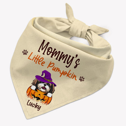 Little Pumpkin Dog Bandana, Personalized Bandana, Halloween Costumes for Dogs