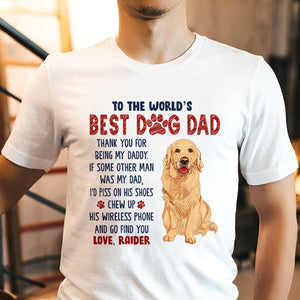 Thank For Being My Daddy, Personalized Shirt, Gift For Him, Custom Shirt, Gift For Dog Dad