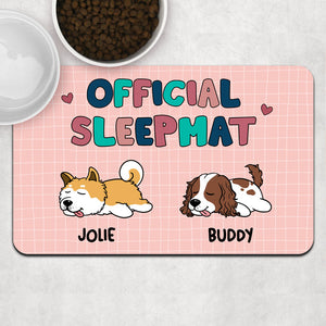 Official Sleepmat Pet Placemats, Personalized Pet Food Mat, Gifts For Dog Lovers
