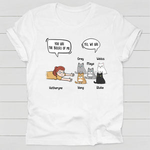 You Are The Boss Of Me, Personalized Shirt, Custom Gifts For Cat Lovers