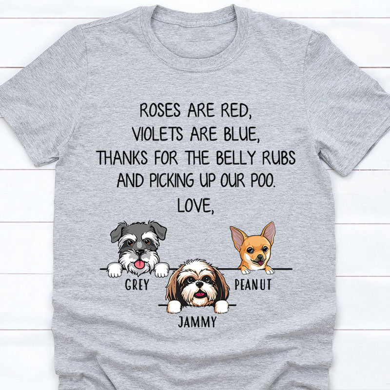 Roses are Red, Funny Dogs Personalized Custom Shirt, Gifts for Dog Lovers, Custom Tee, Father's Day gift