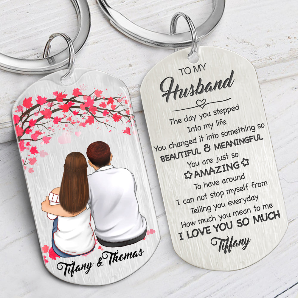 Husband You Stepped Into My Life, Personalized Keychain, Anniversary Gifts For Him
