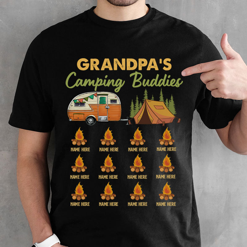 Grandpa's Camping Buddies Shirt, Personalized Gift, Custom Father's Day Gift