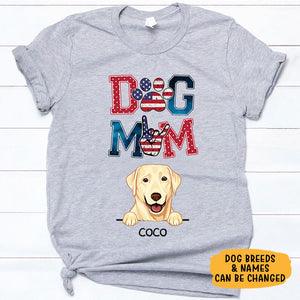 Dog Mom, Custom T Shirt For Dog Lovers, Personalized Gifts