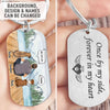 Once By My Side, Personalized Keychain, Memorial Conversation, Gift For Dog Lover