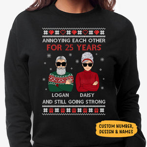 Annoying Each Other, Old Couple, Personalized Custom Sweaters, T Shirts, Christmas Gifts