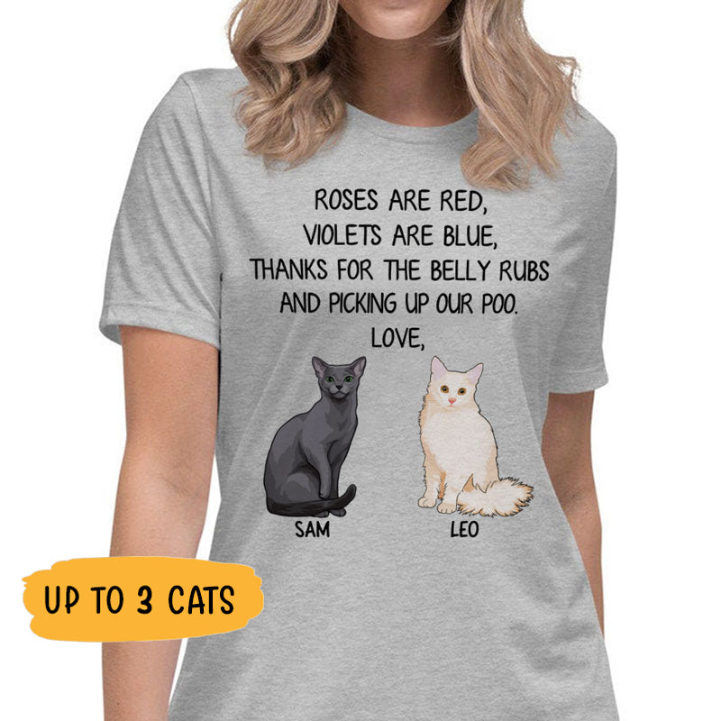 Roses Are Red, Personalized Shirt, Custom Gift for Cat Lovers, Custom Tee