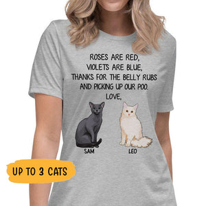 Roses Are Red, Personalized Shirt, Custom Gift for Cat Lovers, Custom Tee
