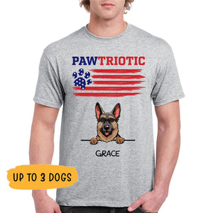Pawtriotic, Personalized Shirt, Customized Gifts for Dog Lovers, Custom Tee