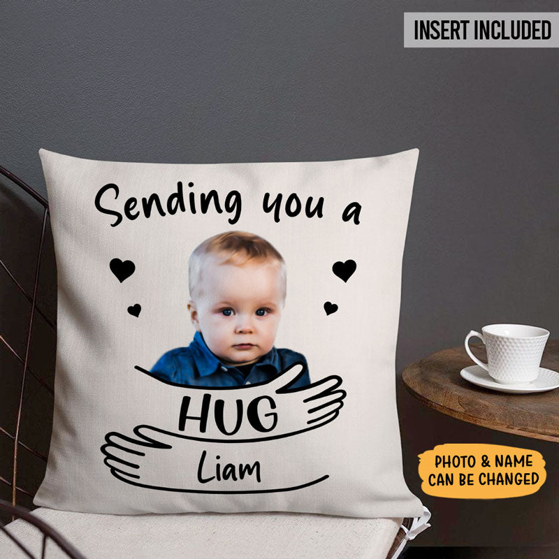 Special Needs Pillow Cover, Personalized Boy in Wheelchair Pillow