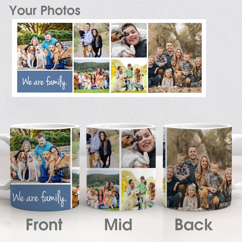 Photo Collage Mug, Personalized Ceramic Mug, Gift For Family and Friends, Custom Photo Coffee Mug